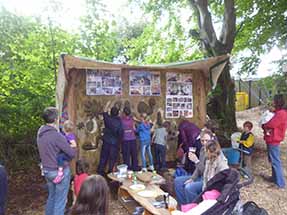 mud sculpting at the secret village